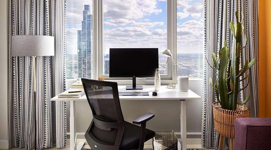 Sentral Michigan Avenue Aparthotel Chicago Phòng bức ảnh A home office