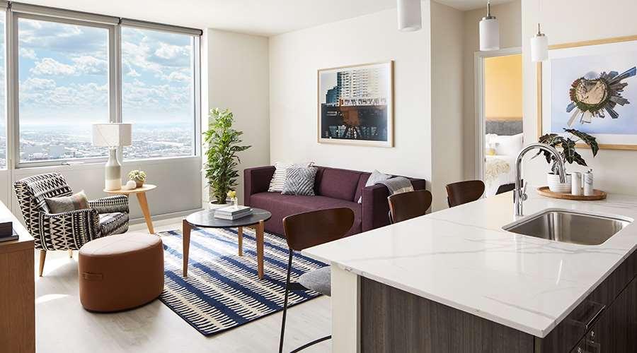 Sentral Michigan Avenue Aparthotel Chicago Phòng bức ảnh Interior of a typical apartment