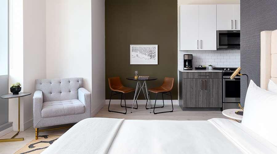 Sentral Michigan Avenue Aparthotel Chicago Phòng bức ảnh A typical studio apartment
